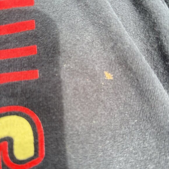 GILDAN Heavy 100% Cotton TearAway Long Sleeve Unisex LARGE Black Graphic Tee - Picture 5 of 16